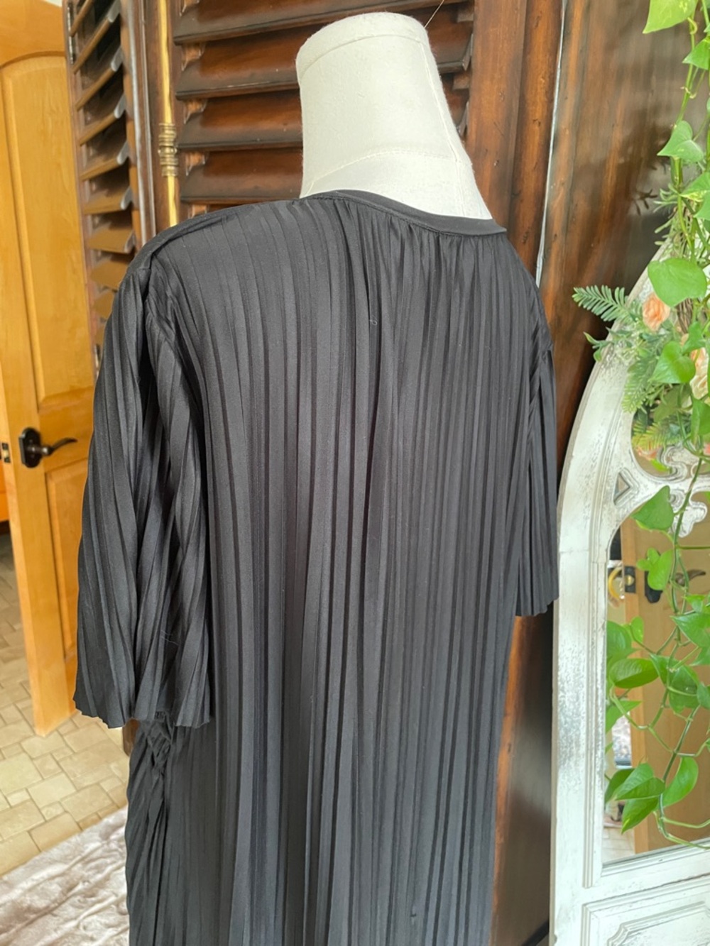 Zara Asymmetrical Pleated Oversized Flapper Gatsby Midi Dress Medium - Picture 9 of 11